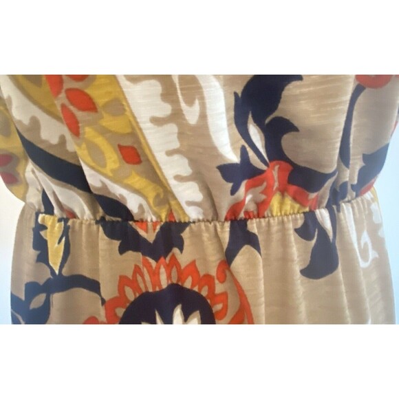 Boho Chic Brown V-Neck Spaghetti Straps Stretch Vacation Maxi Long Dress Small - Picture 9 of 12